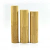 Wholesale custom made packaging eco empty bamboo wood 3ml 3g 5ml5g lipstick tube