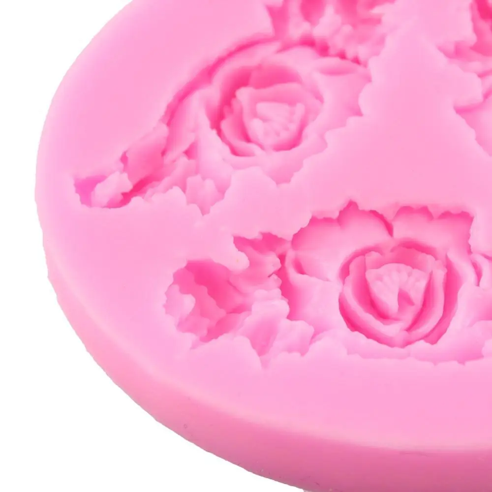 DIY silicone cake mold chocolate chip cake mold baking tool cake decorating 3 flower with leaf flower shape taobao 1688 agent