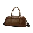 China Factory Manufacturer Wholesale Fashion Large Coffee Leather Brand Names Leather Travel Duffle Bag Sale 8390