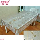 Wholesale Plastic Table Cloth Silver Two Color Embossed PVC Tablecloth