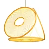 modern new designs bamboo weaving craft hanging light indoor new year decoration home pendant lamp lighting for restaurant