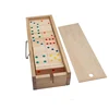 2019 hot products portable wooden box domino game