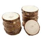 Laser cut nature wood design round shape for home decoration DIY crafts