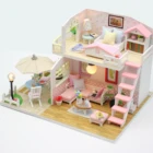 small girls cute home doll house wooden puzzle for sale