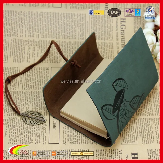 pu leather cover loose leaf blank notebook journal diary gift
