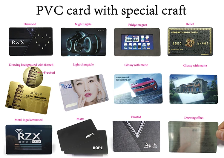 credit card size cmyk printing loyalty metal logo vip gift pvc