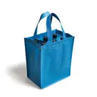 Durable Promotional Reusable Printed 6 Bottle Non Woven Wine Tote Bags