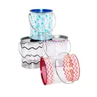 Food grade clear plastic cookie paint tin can container