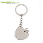 Your Own Design Apple Shape Blank Keychain With Custom Logo