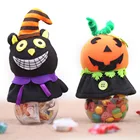 Halloween transparent candy jar cartoon pumpkin black cat Halloween children's gift candy box