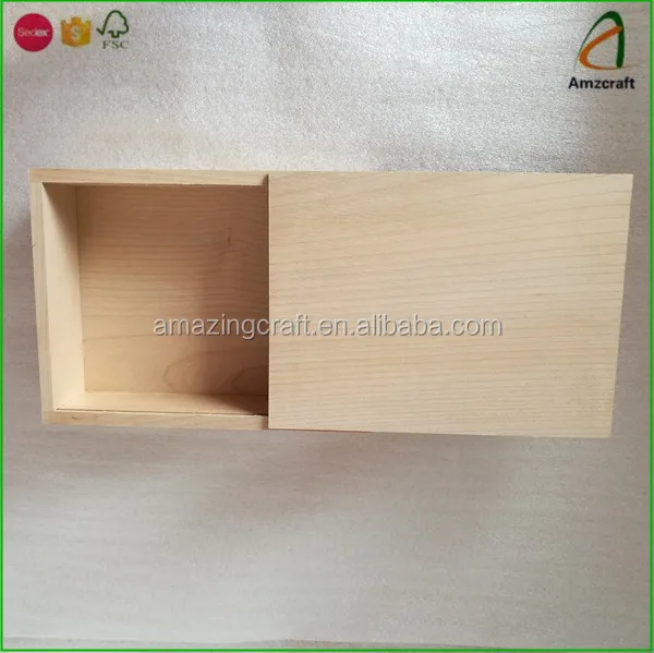 solid oak wood gift box with varnish