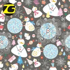 Custom design double side jersey cotton spandex christmas print fabric for children