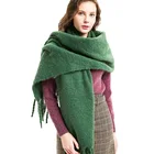 Fashion Winter thick fringe circle sand pure color fringe scarf shawl lady thickened scarf shawl Unisex