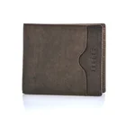 New Design Fashion Custom Rfid Blocking Brown men Leather Wallet