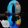 60mm round cabochon 18leds pixel rgb programmable light for carnival ferris wheel amusement park rides ect outdoor lighting