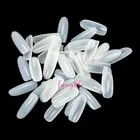 500pcs oval nail art plastic fake full cover nail tips natural
