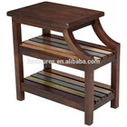 Modern Sofa Side Bedside Teak Small Wood Storage Chairside Table
