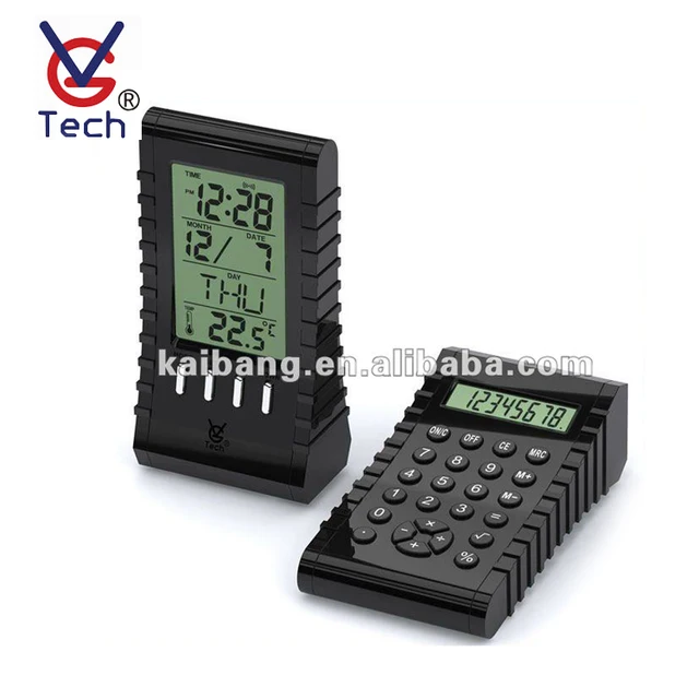 Multi-Function Calculator LCD Clock With Alarm Temperature Display