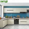New Model white color high gloss pvc vinyl Kitchen Cabinet Door Designs