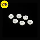 plastic 4 Holes Laser Engraving Shirt Button pearl white 18L