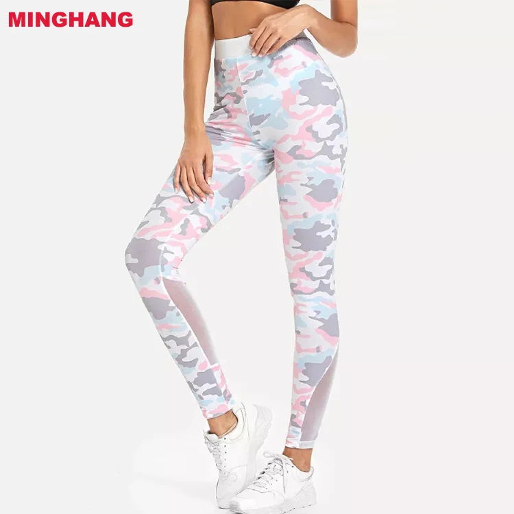 white camo yoga pants