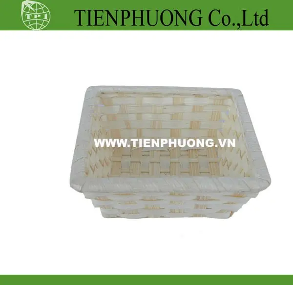 gift basket/rectangle bamboo storage basket/wicker tray