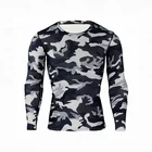 2018 Hot sale custom sublimated printed camo mma bjj rash guard jiu jitsu manufacturer with your logo