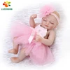 Silicone newborn doll cute girl toy,10inch Eyes closed reborn baby doll
