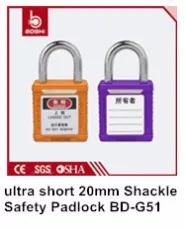 STAINLESS STEEL WIRE SAFETY PADLOCK BD-G41 any colors available, usually red and yellow