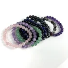 Labradorite Round Labradoriteround Top Quality 128 Faceted Natural Labradorite 8mm Round Bead Stone Bracelet