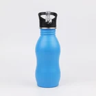 500ml Metal steel sports drinking water bottle online shopping with straw
