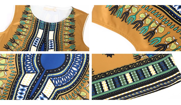 African Print Slim Mini Dress Wholesale Vintage Clothing