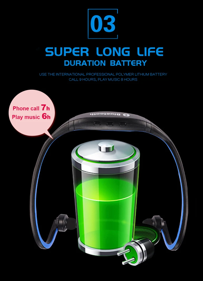 Good Quality Neckband Sport Wireless Blue tooth Earphone - ANKUX.COM