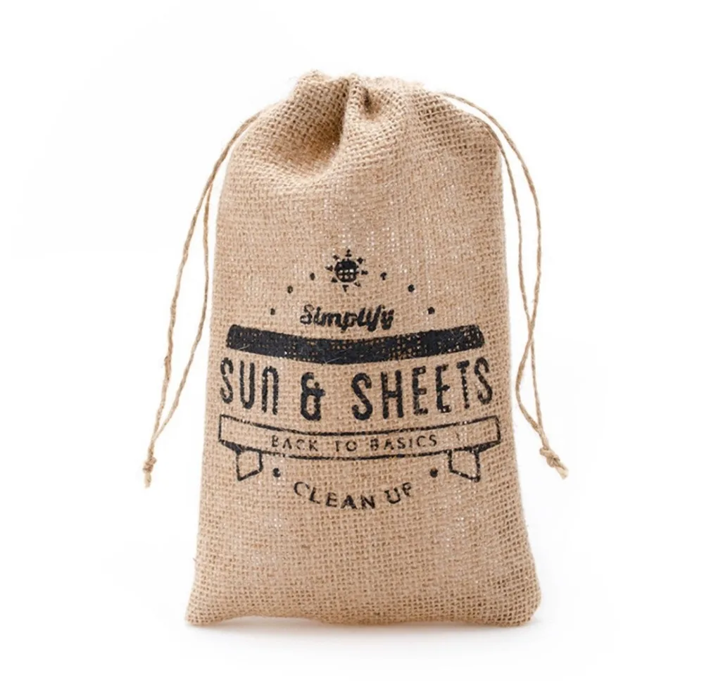 luggage, bags & cases  jute bag  small drawstring jute bag  3