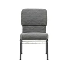 Connecting stackable church chair with book rack for church