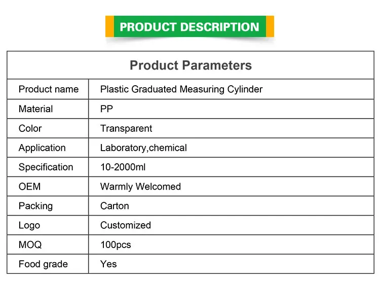 laboratory clear 50ml 100ml graduated measuring cylinder