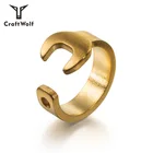Knuckle Ring Rings Craft Wolf Cool Men's Jewelry 316L Stainless Steel Spanner Knuckle Cluster Ring