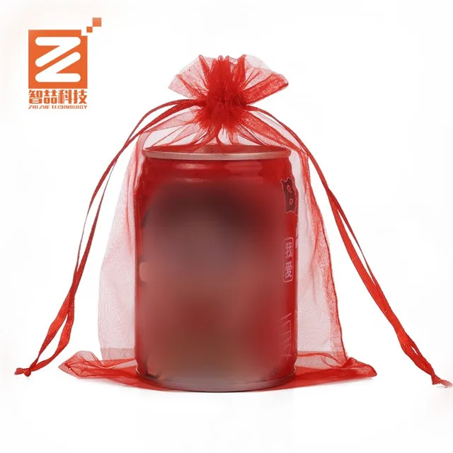 wholesale custom organza drawstring bag for packaging for gift