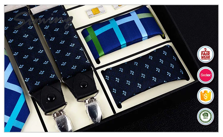 casual box packaging and pocket square tie gift sets for men