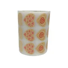 Custom Professional Kraft Paper Adhesive Label Rolls Heart Shape Sticker