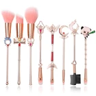 Pro 8pcs/Set Gold Online Game Power Foundation Cosmetics Soft Synthetic Hair Kit Pincel Magic Girl Fashion Makeup Brushes set