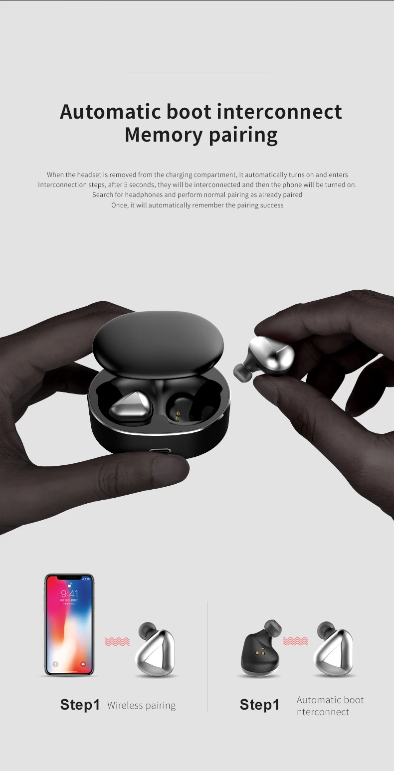 Latest Wireless Earphone Headphone Waterproof Noise Cancelling BT Earphone TWs-T50 - ANKUX.COM