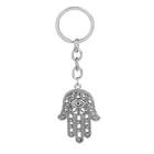 Hot Selling Retail Fashion Evil Eye Plated keyring Hamsa Fatima Hand Key Chain