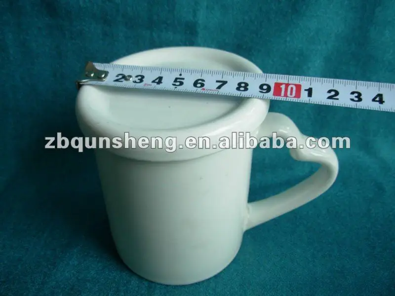 white plain ceramic mug with lid,decal your logo