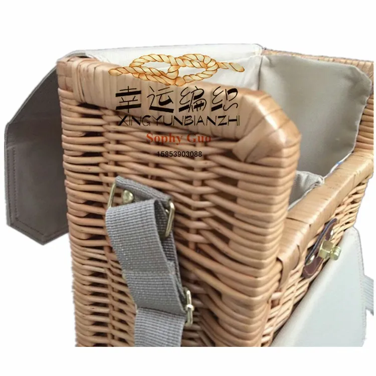 cheap wicker front basket with straps
