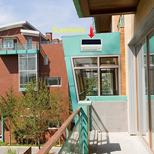 400 Lumen Waterproof Solar Powered Outdoor Motion Sensor Detector Wall Light Sconces Stairway Path Garage Patio Lighting Secur