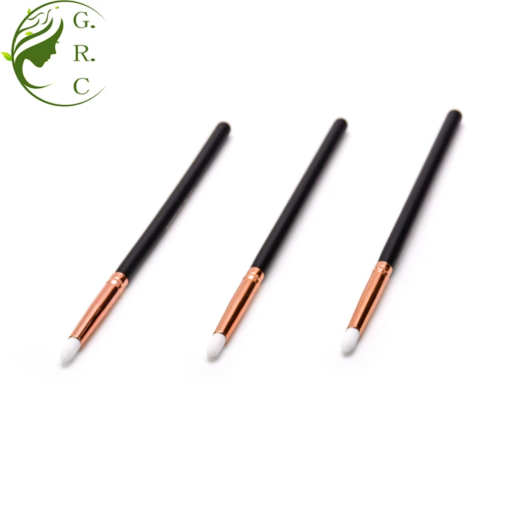 Tapered Black Gold Single Cosmetics Nylon Make Up Wooden Face Eye Private Label Facial Makeup Eyeshadow Concealer Blending Brush