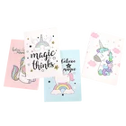 Series of unicorn pattern a5 b5 soft paper cover notebook set of mixed 4 designs diary for school and promotional