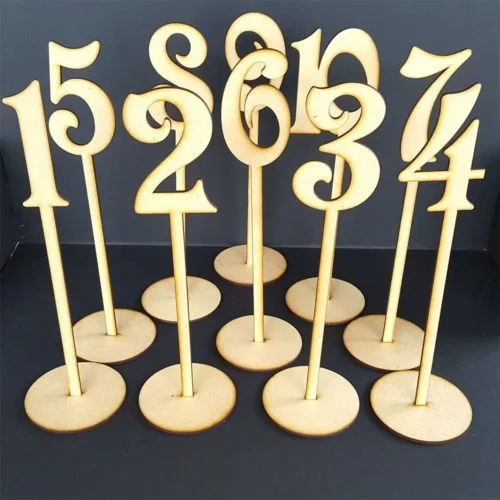 laser cut table numbers for restaurant wedding table numbers