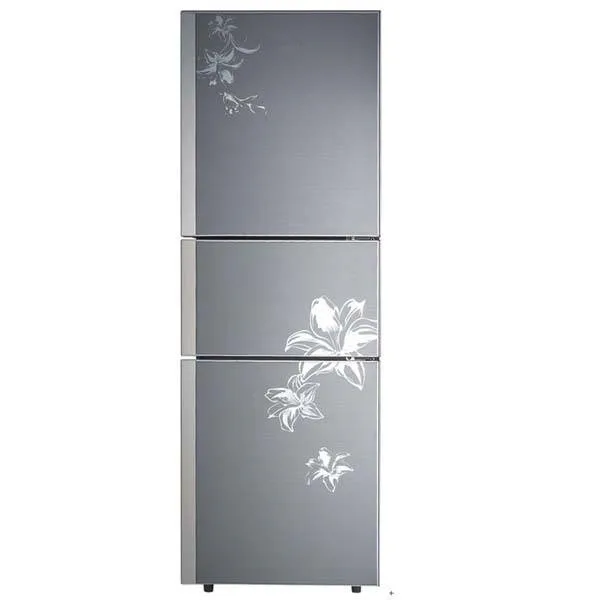 350L hecho en China hogar profundo congelador de puerta de vidrio eléctrico General refrigerador nevera de doble puerta